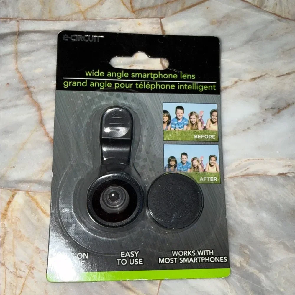 e-CIRCUIT Wide Angle Smartphone Lens Universal Clip-On Black 233209-1803 NEW